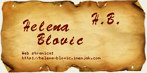 Helena Blović vizit kartica